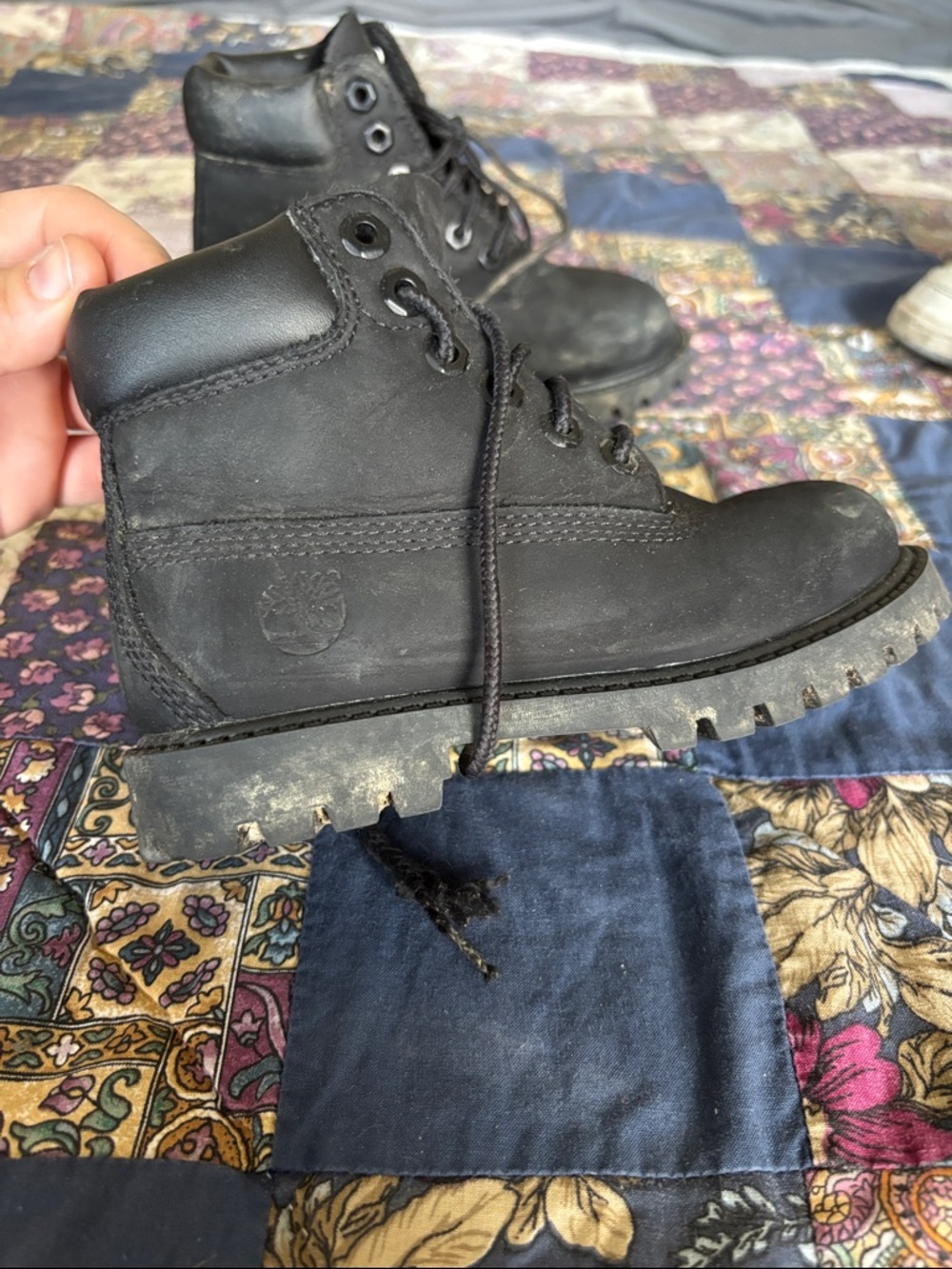 Timberland Kids Black Lace-Up Trail Boots